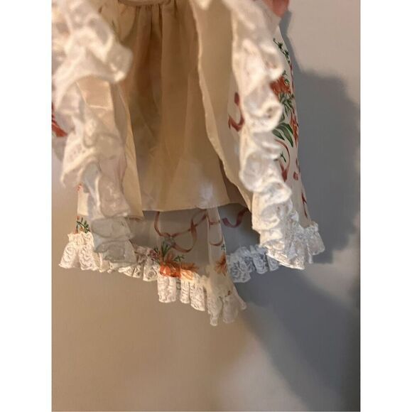 Disney D-Signed Girl's S Beauty & The Beast Lace Trim Pink Floral Dress Formal - Picture 5 of 8